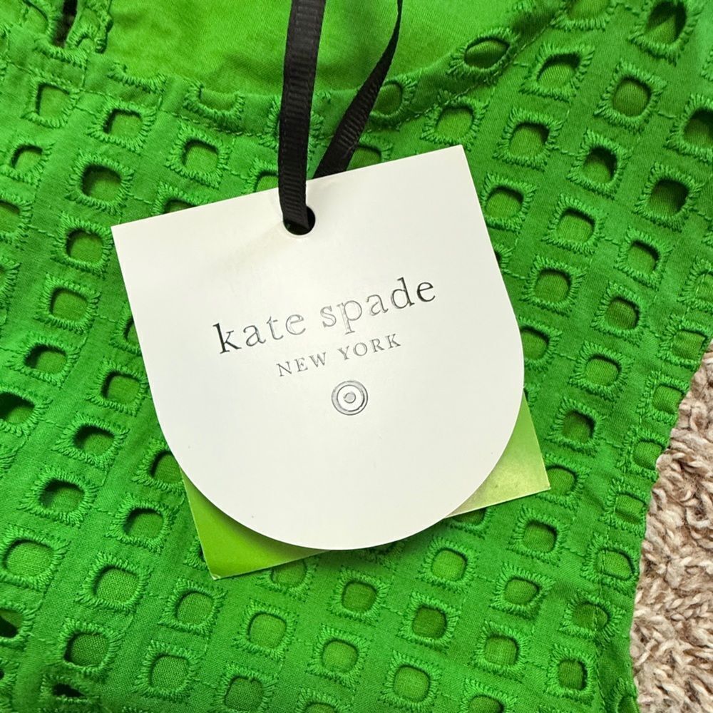 NWT Kate Spade Green Perforated Top - Picture 5 of 6